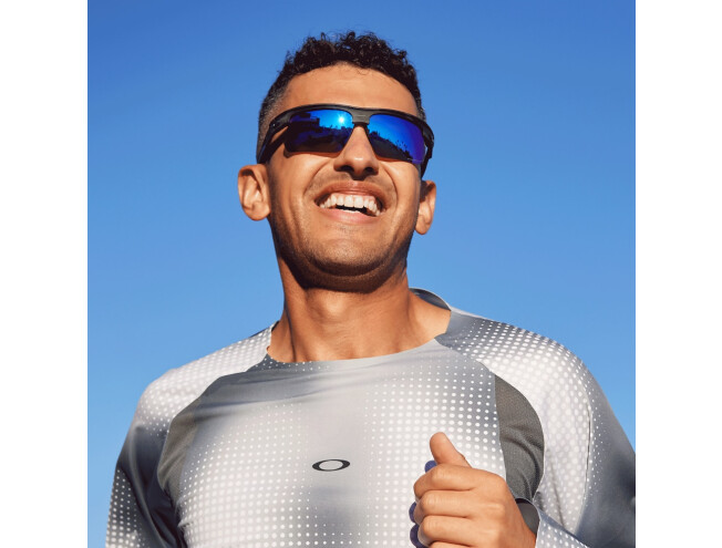 P&auml;ikeseprillid OAKLEY BiSphaera Matte Grey Camo Prizm Sapphire Polarized